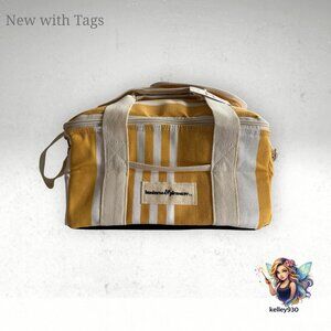 Business & Pleasure Co Yellow Striped Cooler Bag NWT